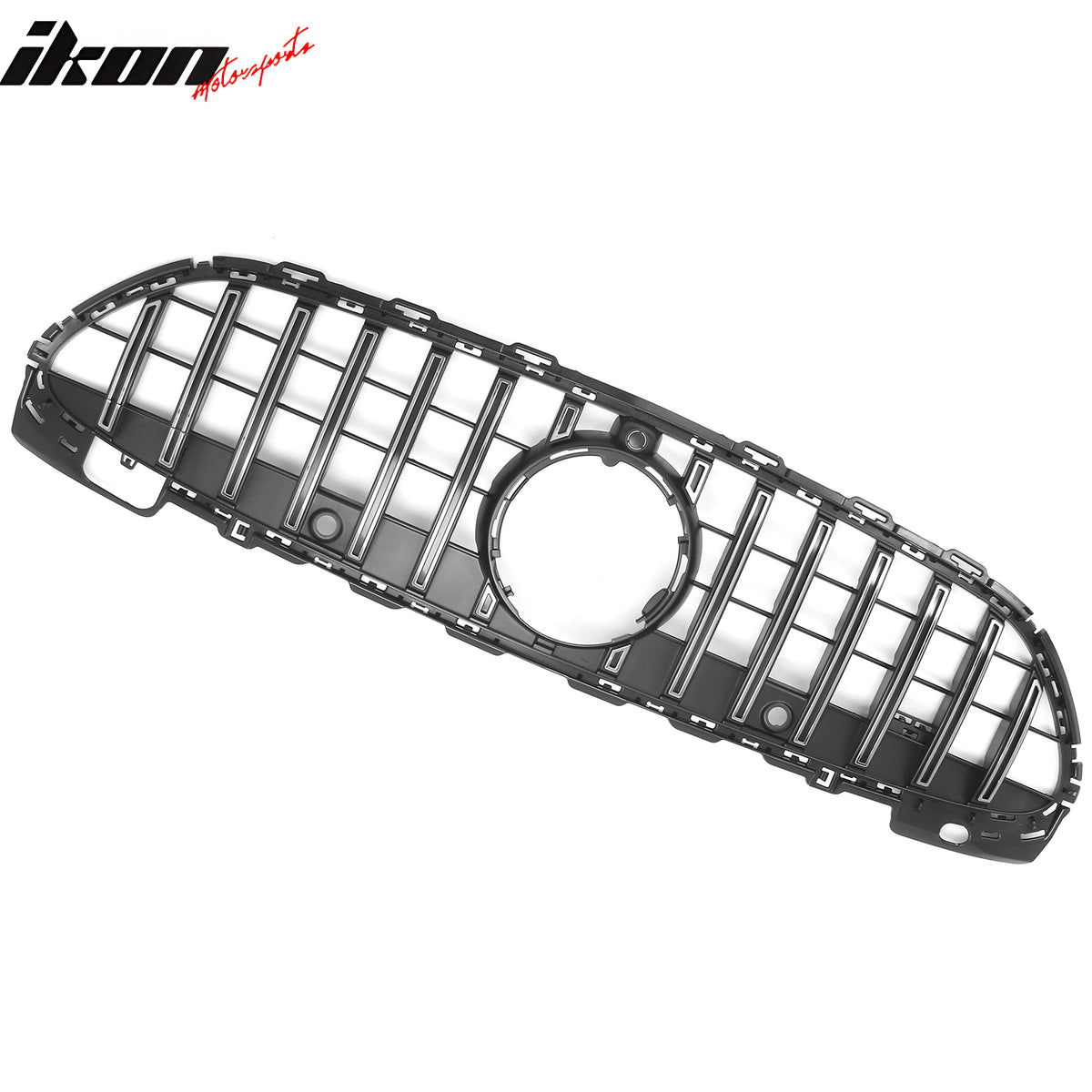 Fits 22-26 Benz C300 C43 AMG W206 GT Style Upper Grille Unpainted & Chrome ABS