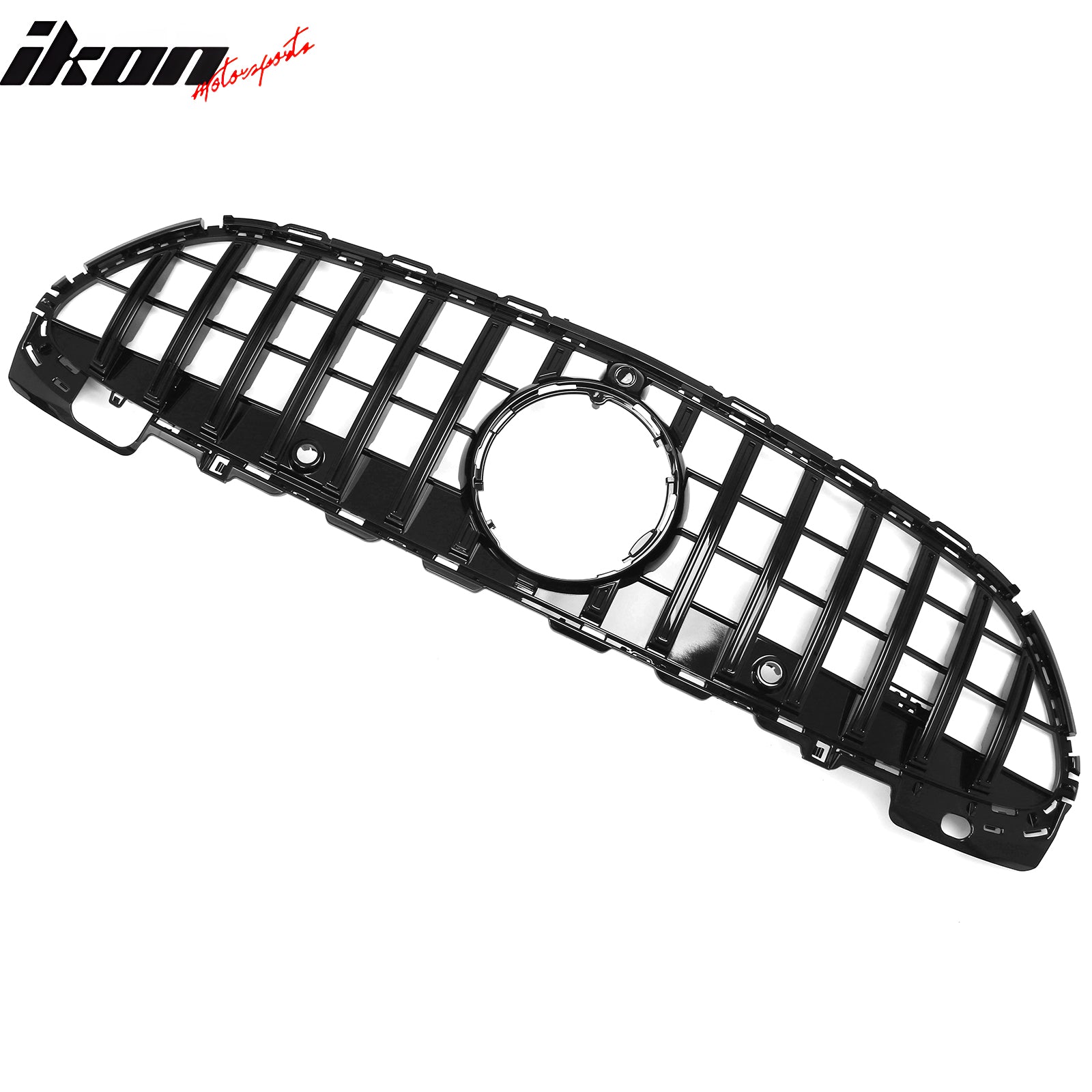 Fits 22-26 Benz C300 C43 AMG W206 GT Style Front Upper Grille Gloss Black ABS