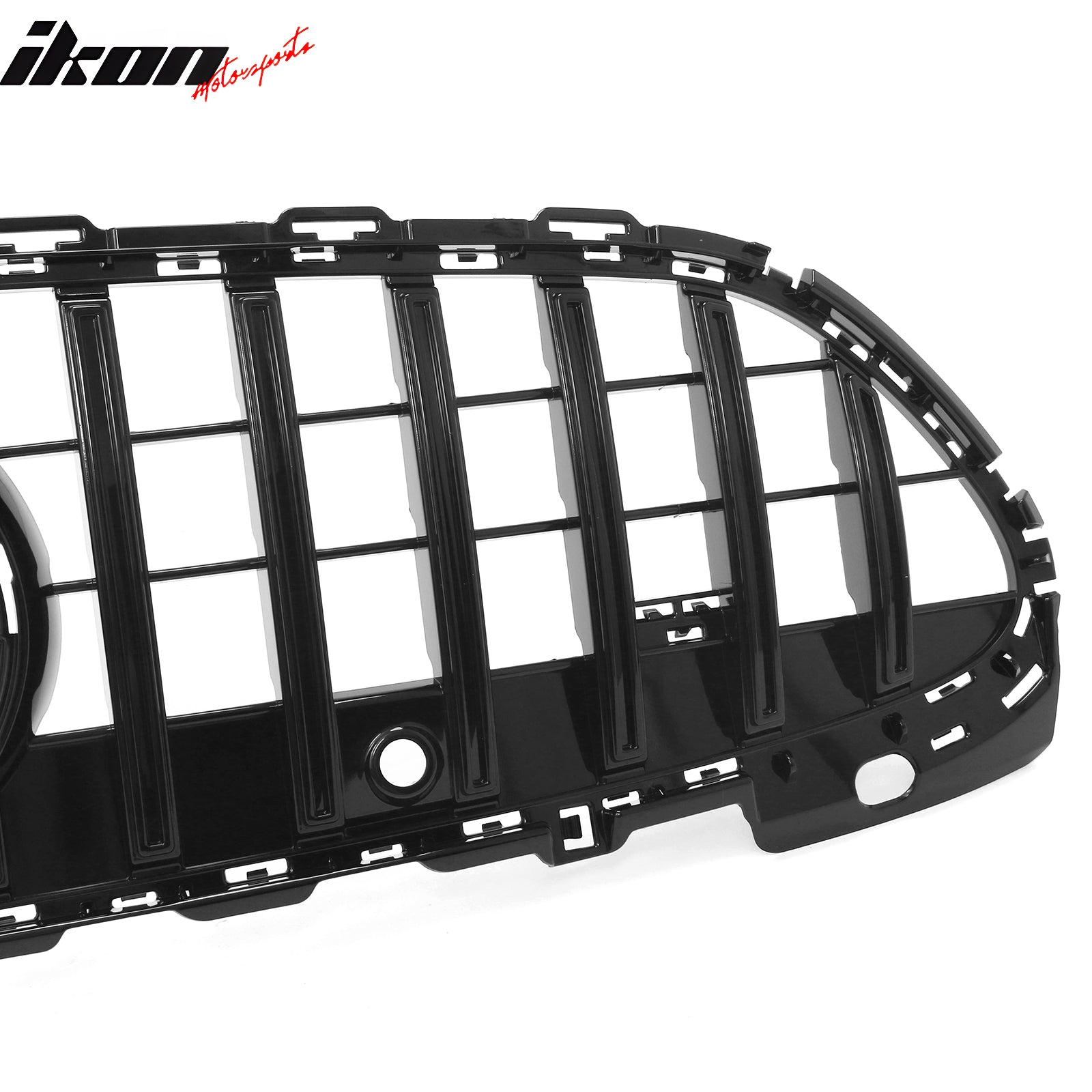 Fits 22-26 Benz C300 C43 AMG W206 GT Style Front Upper Grille Gloss Black ABS