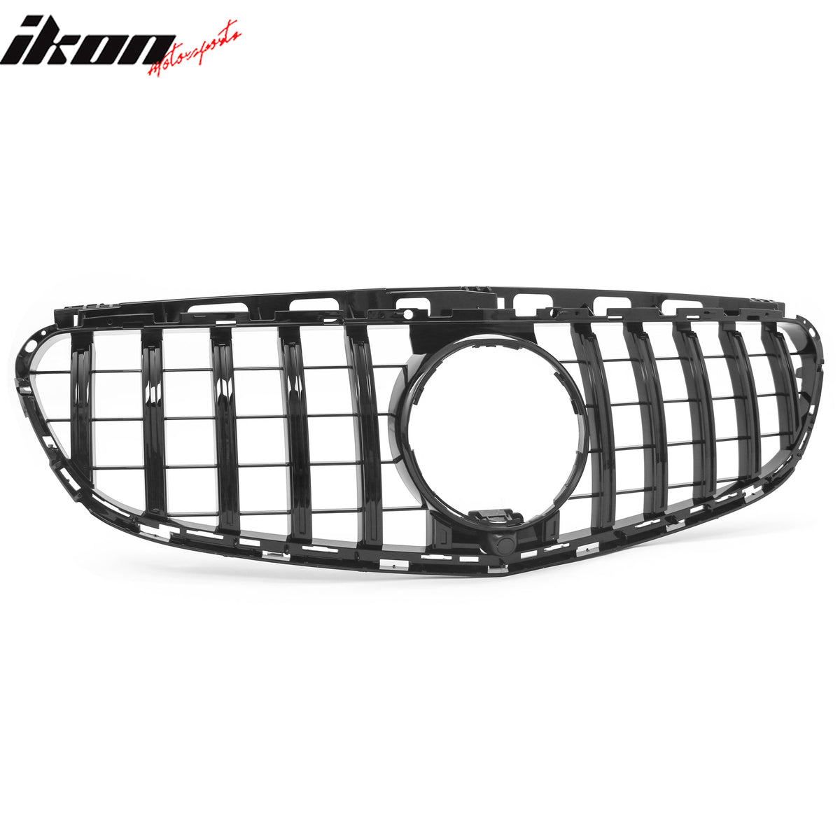 Fits 14-16 Benz W212 E350 E400 E550 GT Style Front Upper Grille Gloss Black ABS