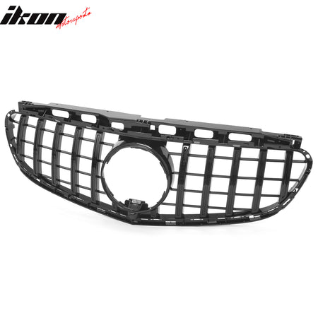 Fits 14-16 Benz W212 E350 E400 E550 GT Style Front Upper Grille Gloss Black ABS