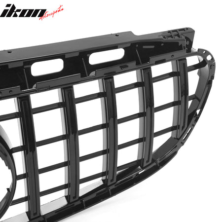 Fits 14-16 Benz W212 E350 E400 E550 GT Style Front Upper Grille Gloss Black ABS