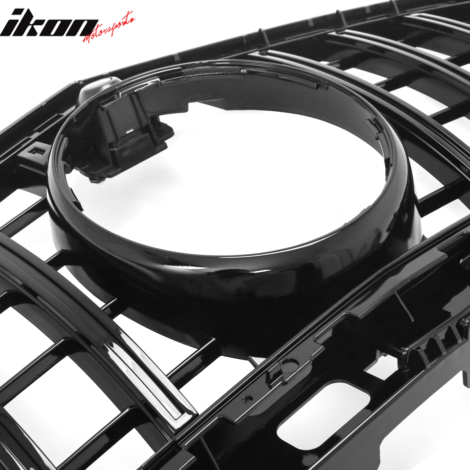 Fits 14-16 Benz W212 E350 E400 E550 GT Style Front Upper Grille Gloss Black ABS