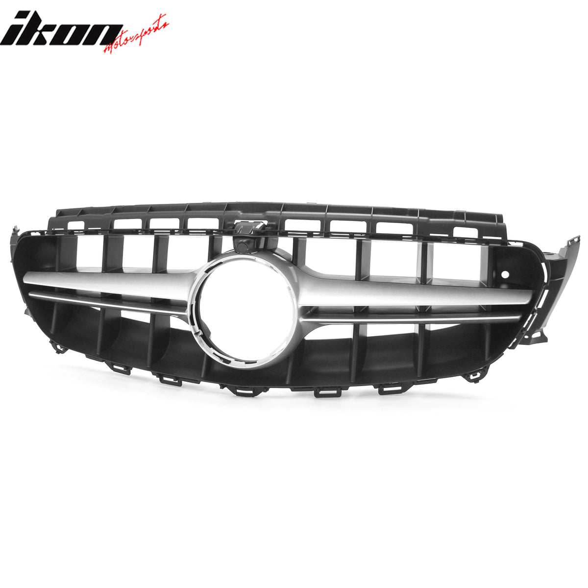 Fits 17-20 Benz E350 E450 E43 W213 E63 Front Upper Grille Unpainted + Sliver PP