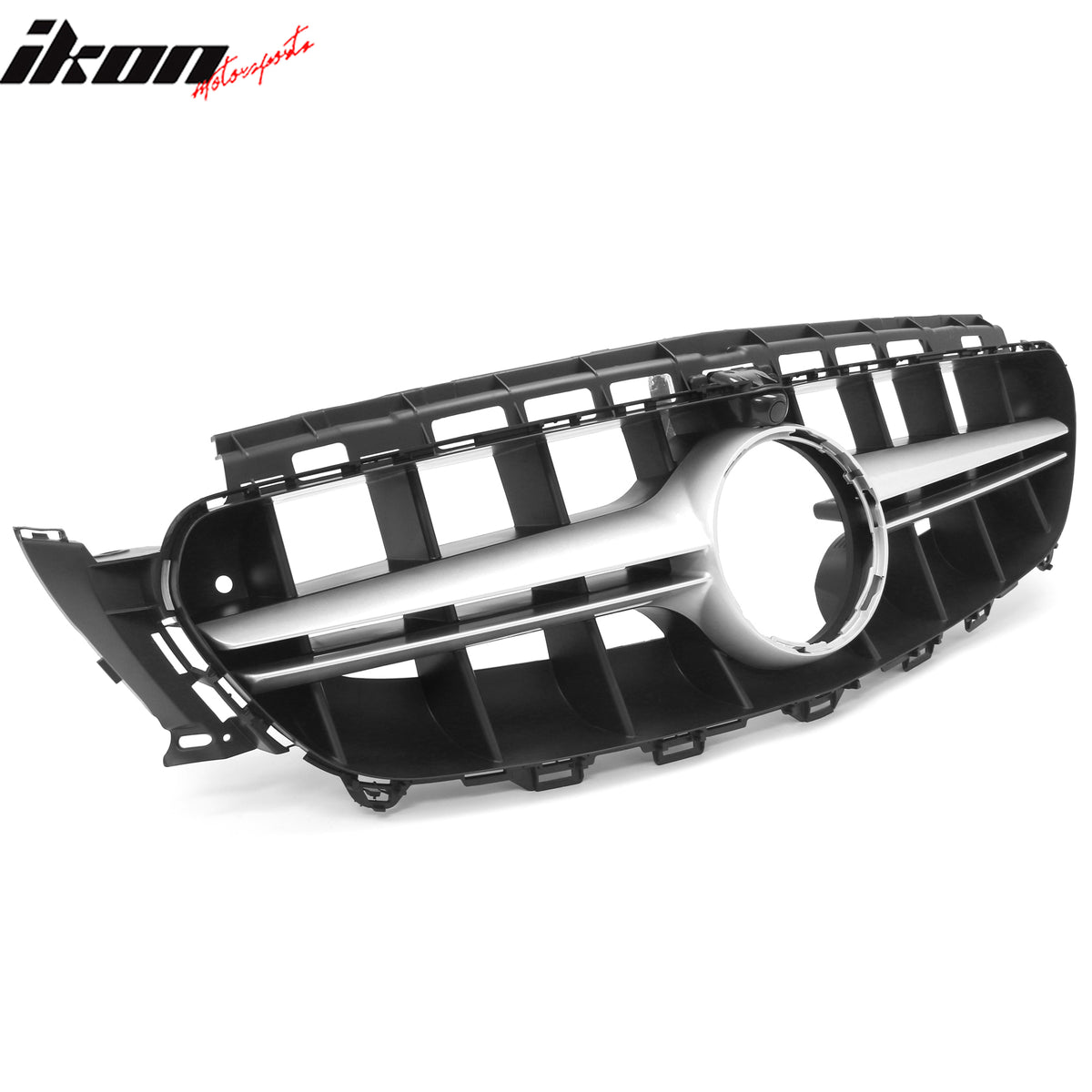 Fits 17-20 Benz E350 E450 E43 W213 E63 Front Upper Grille Unpainted + Sliver PP