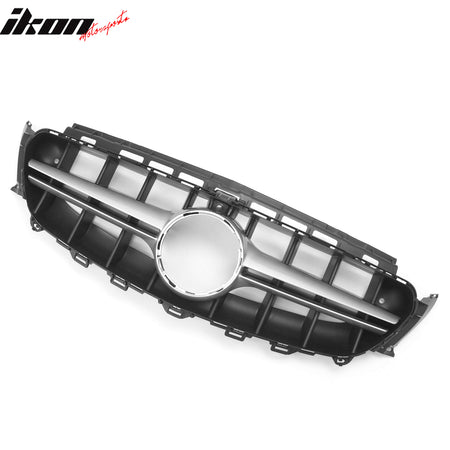 Fits 17-20 Benz E350 E450 E43 W213 E63 Front Upper Grille Unpainted + Sliver PP