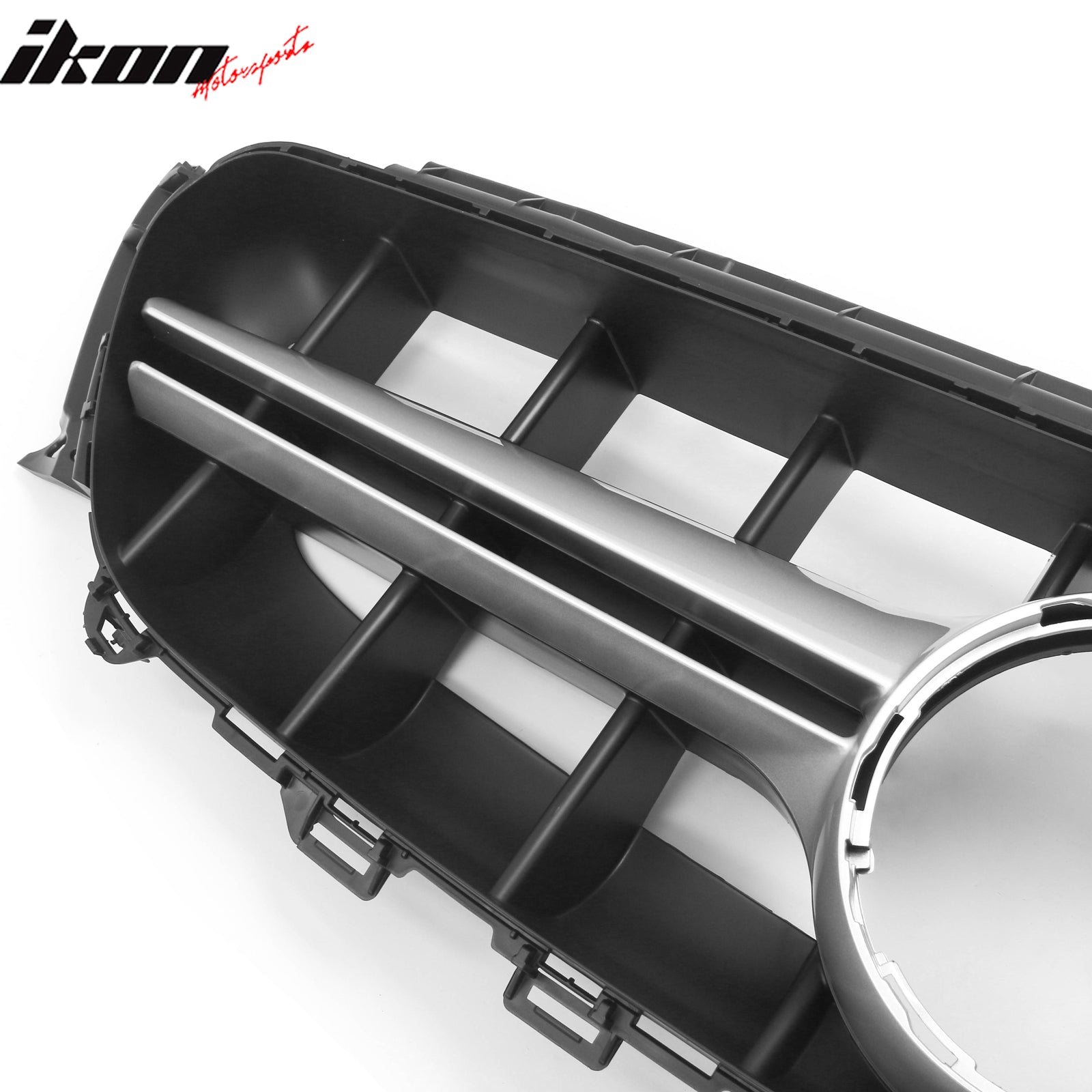Fits 17-20 Benz E350 E450 E43 W213 E63 Front Upper Grille Unpainted + Sliver PP
