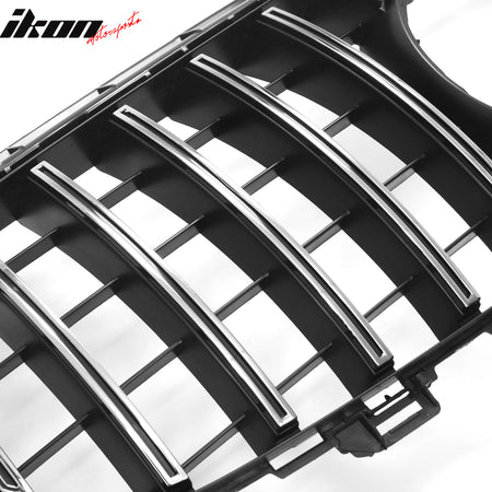 Fits 17-20 Benz E350 E400 E450 E43 GT Style Upper Grille Unpainted + Chrome ABS
