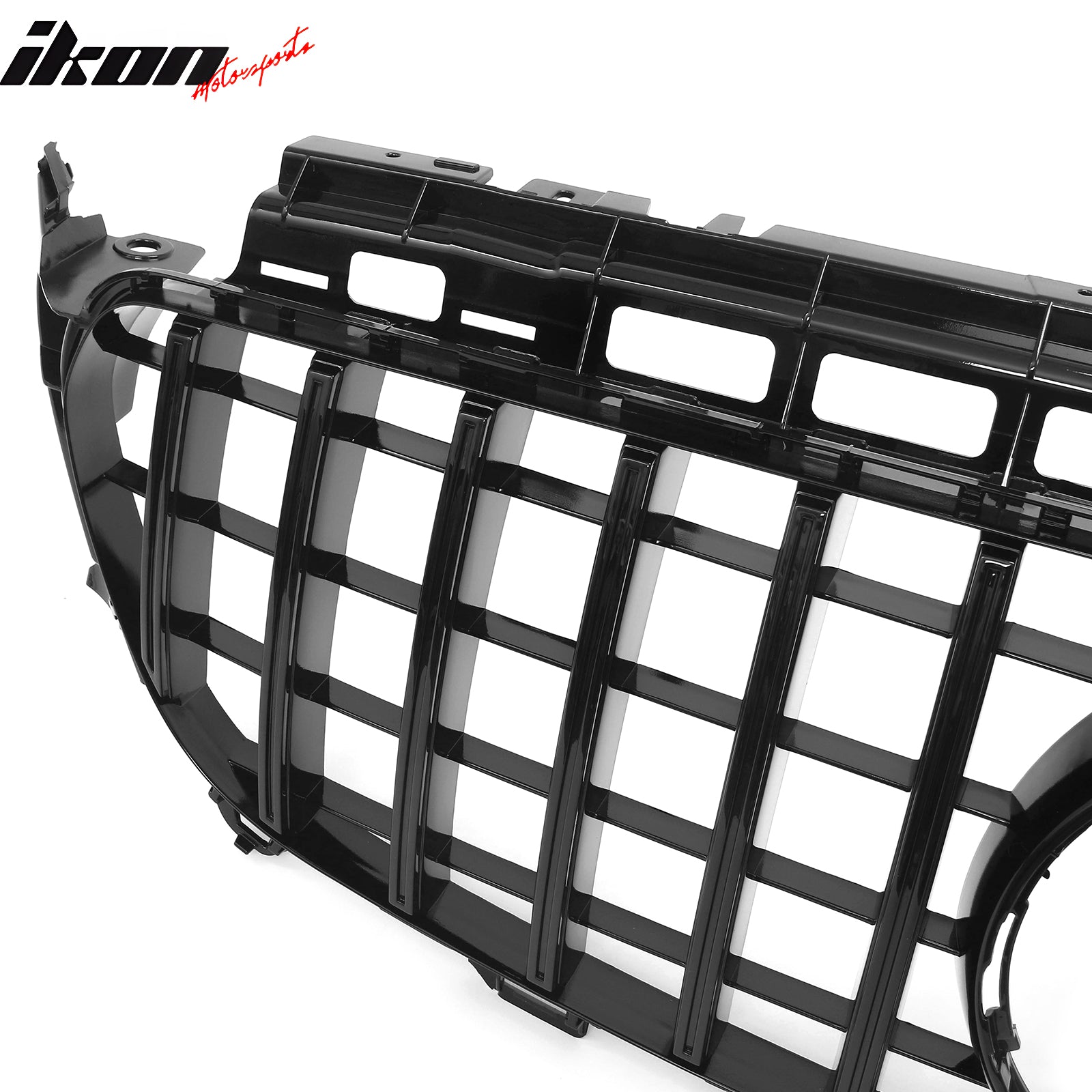 Fits 17-20 Benz E350 E400 E450 E43 GT Style Front Upper Grille Gloss Black ABS