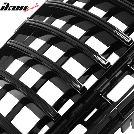 Fits 17-20 Benz E350 E400 E450 E43 GT Style Front Upper Grille Gloss Black ABS