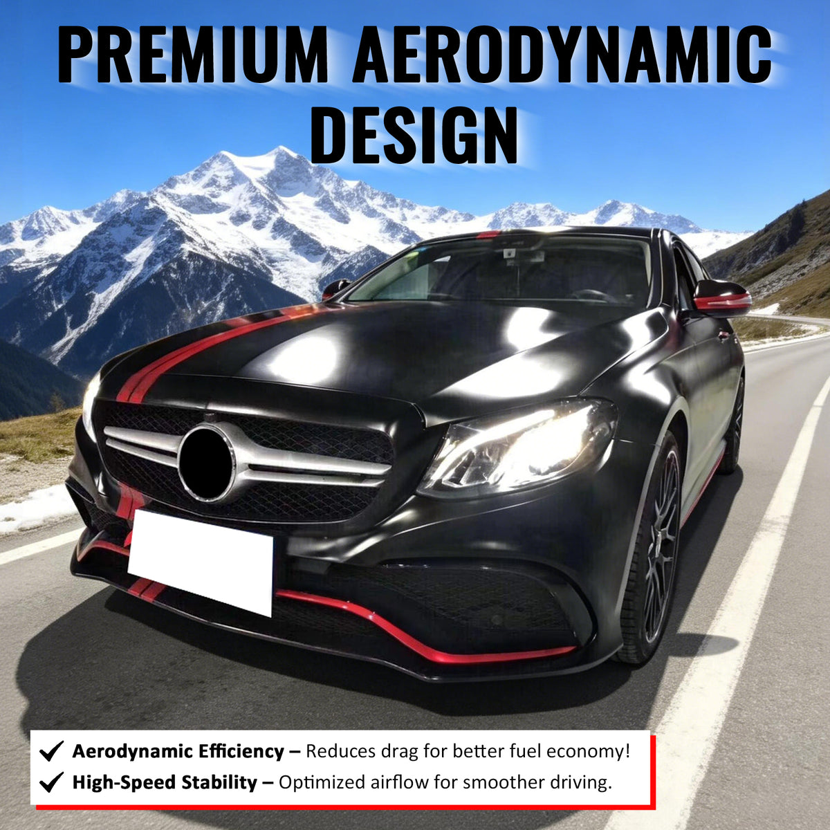 For 15-18 Benz C300 C450 AMG W205 C63 Front Upper Grille Primer Black Silver ABS
