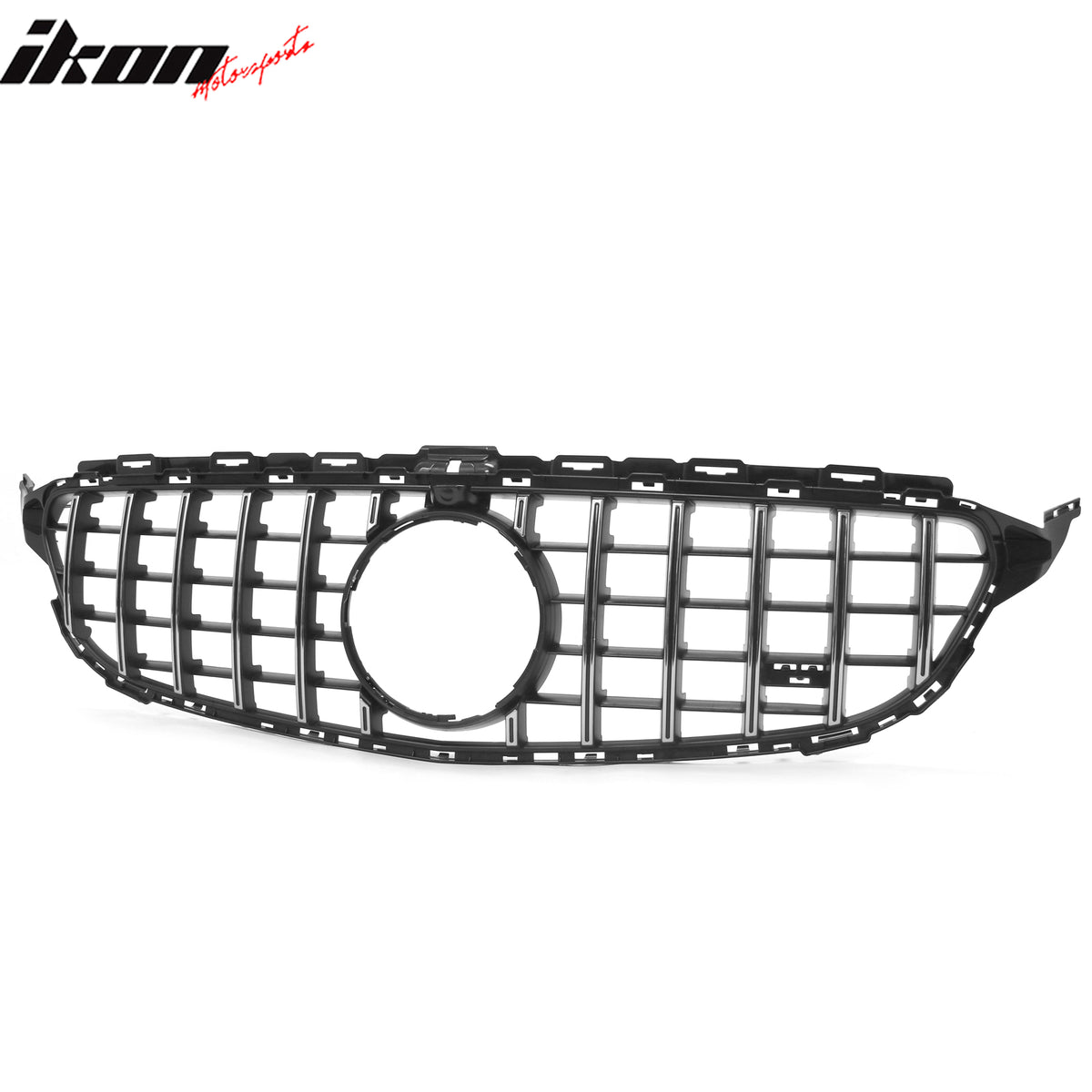 Fits 15-18 Benz W205 C350e C450 AMG GT Style Upper Grille Unpainted & Chrome ABS
