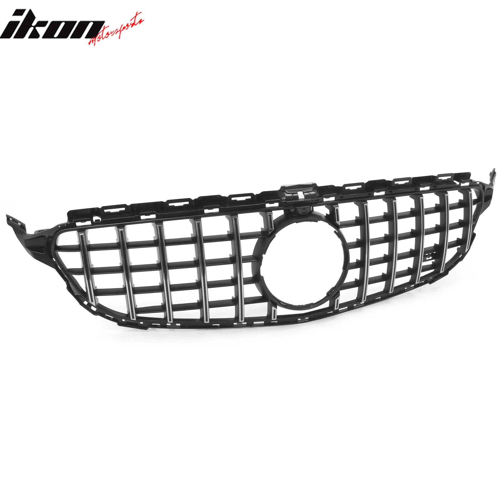 Fits 15-18 Benz W205 C350e C450 AMG GT Style Upper Grille Unpainted & Chrome ABS