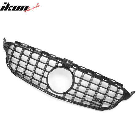 Fits 15-18 Benz W205 C350e C450 AMG GT Style Upper Grille Unpainted & Chrome ABS