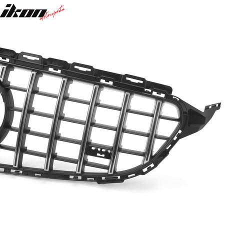 Fits 15-18 Benz W205 C350e C450 AMG GT Style Upper Grille Unpainted & Chrome ABS