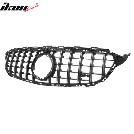 Fits 19-21 Benz W205 C300 C43 AMG GT Style Front Upper Grille Unpainted + Chrome