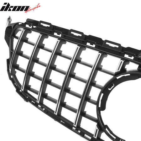 Fits 19-21 Benz W205 C300 C43 AMG GT Style Front Upper Grille Unpainted + Chrome