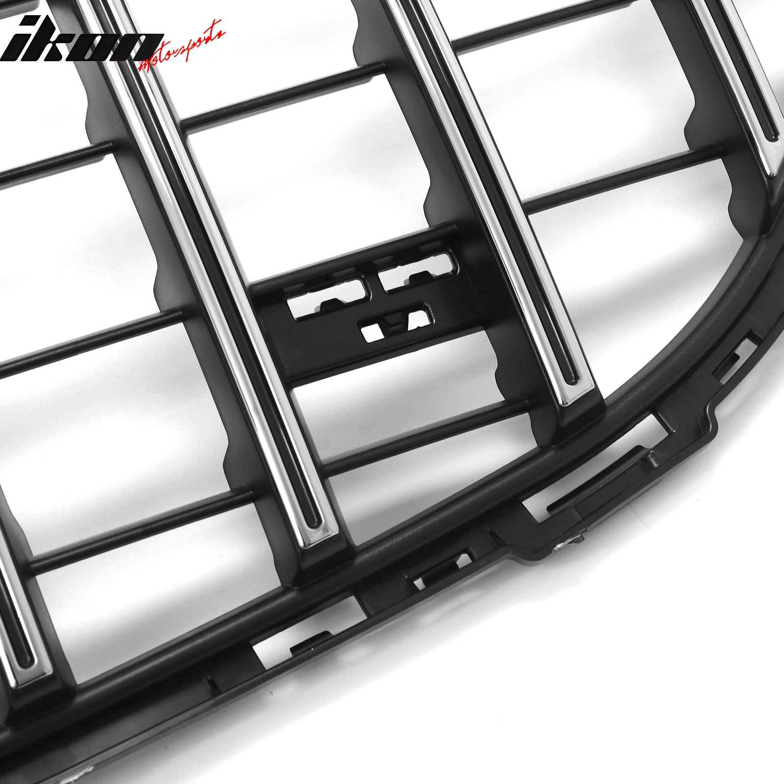 Fits 19-21 Benz W205 C300 C43 AMG GT Style Front Upper Grille Unpainted + Chrome