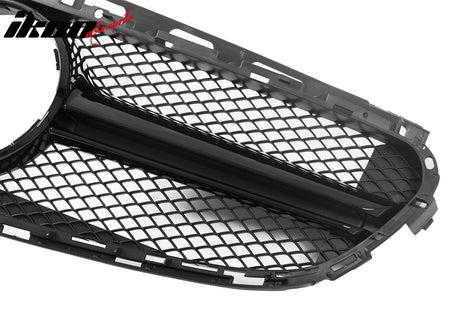 Fits 14-16 Benz E-Class W212 S212 E63 Style Front Upper Grille W/Gloss Black Bar