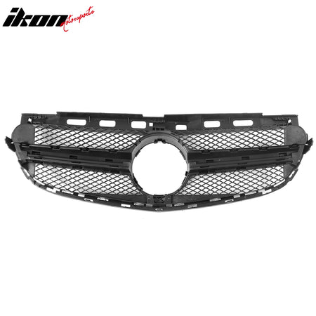 Fits 14-16 Benz E-Class W212 S212 E63 Style Front Upper Grille W/Gloss Black Bar