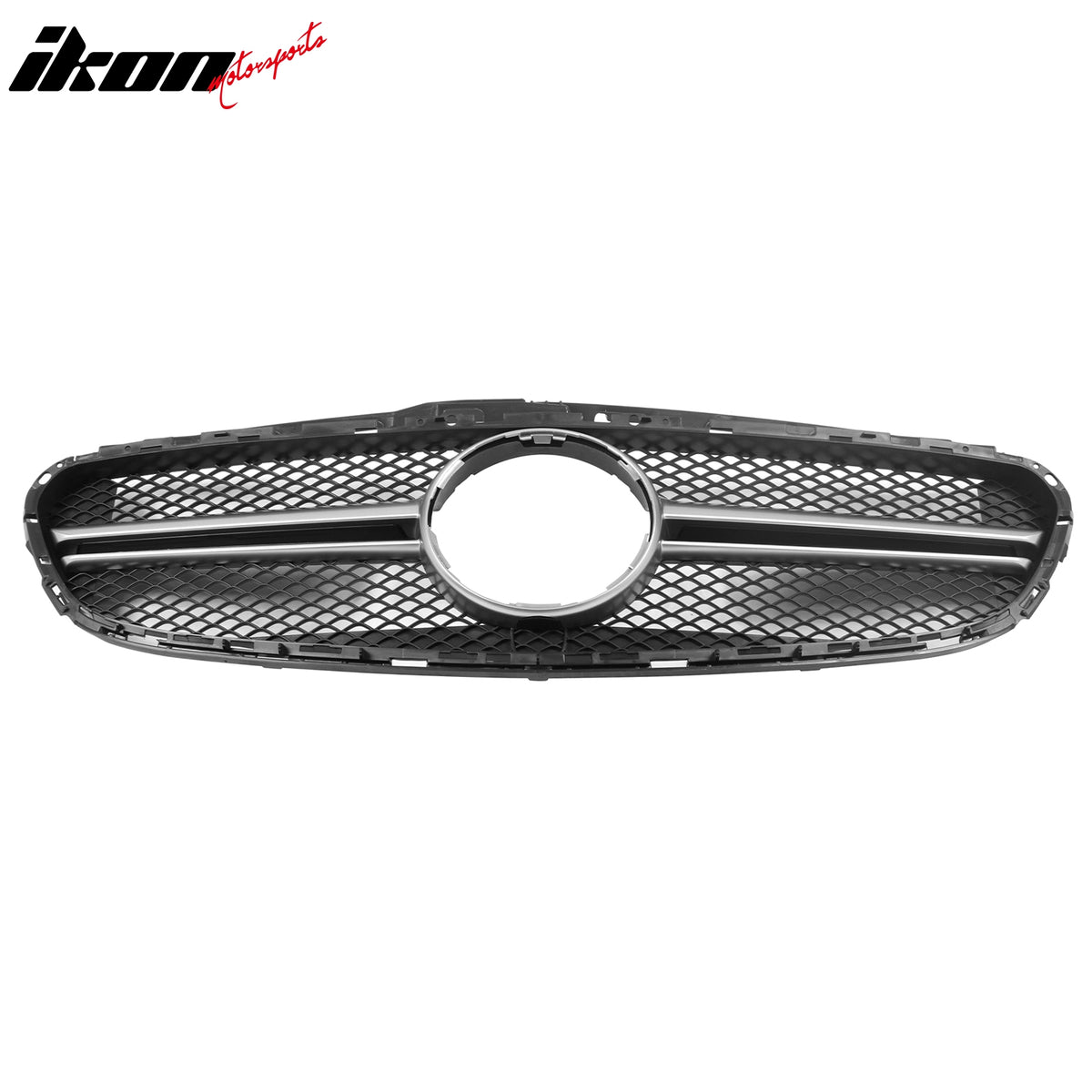 Fits 14-16 Benz E-Class W212 S212 E63 Style Front Upper Mesh Grille W/Silver Bar