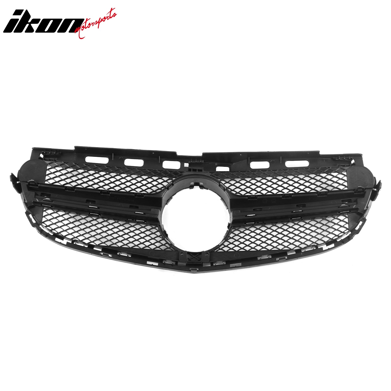 Fits 14-16 Benz E-Class W212 S212 E63 Style Front Upper Mesh Grille W/Silver Bar