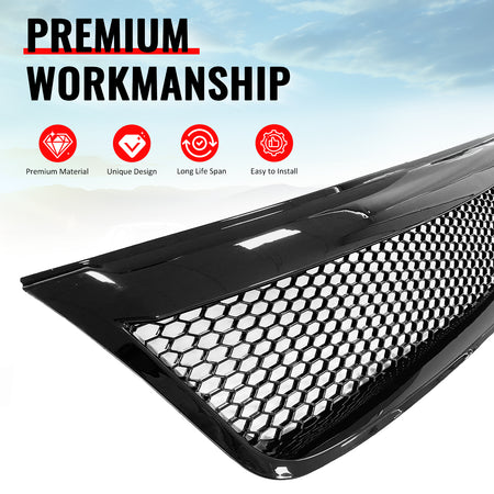 Fits 09-13 Subaru Forester Gloss Black Honeycomb Style Front Upper Grille ABS