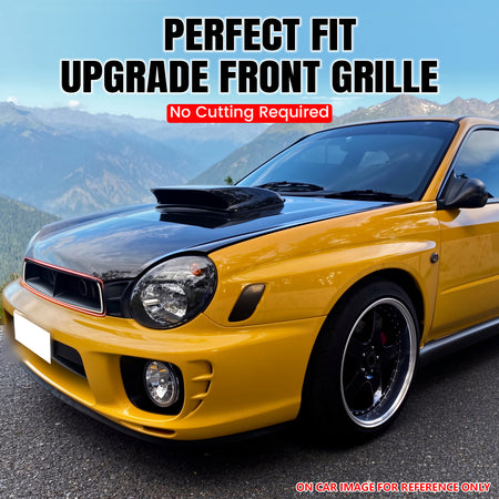 Fit 2002-2003 Subaru Impreza WRX STI Mesh Style Upper Grille w/ LED Light