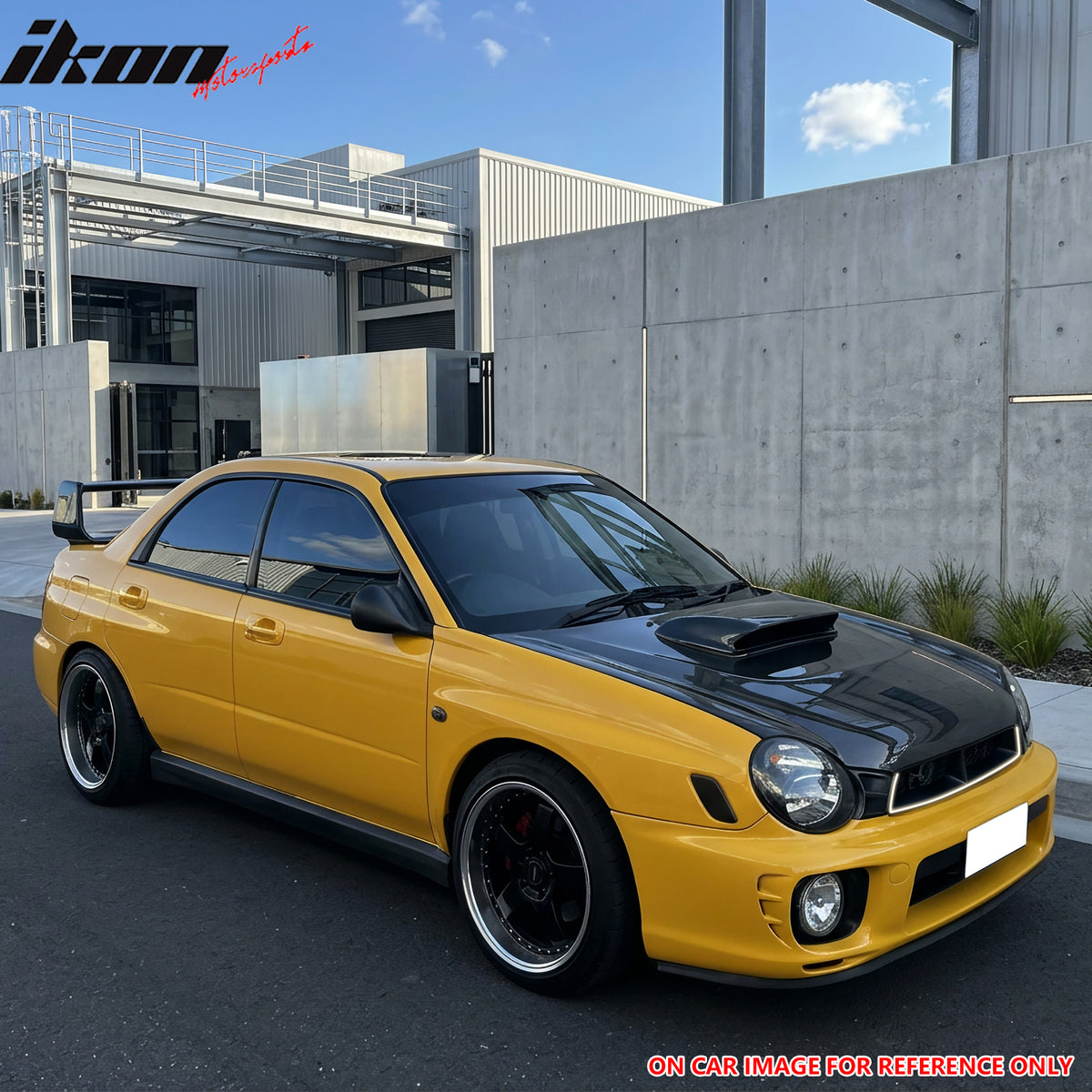 For 02-03 Subaru Impreza Gloss Black WRX STI Mesh Style Upper Grille w/LED Light