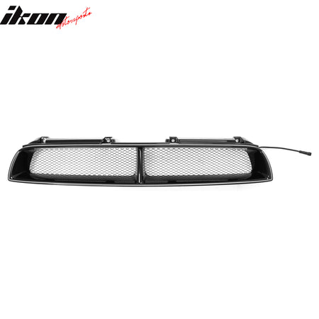 For 02-03 Subaru Impreza Gloss Black WRX STI Mesh Style Upper Grille w/LED Light