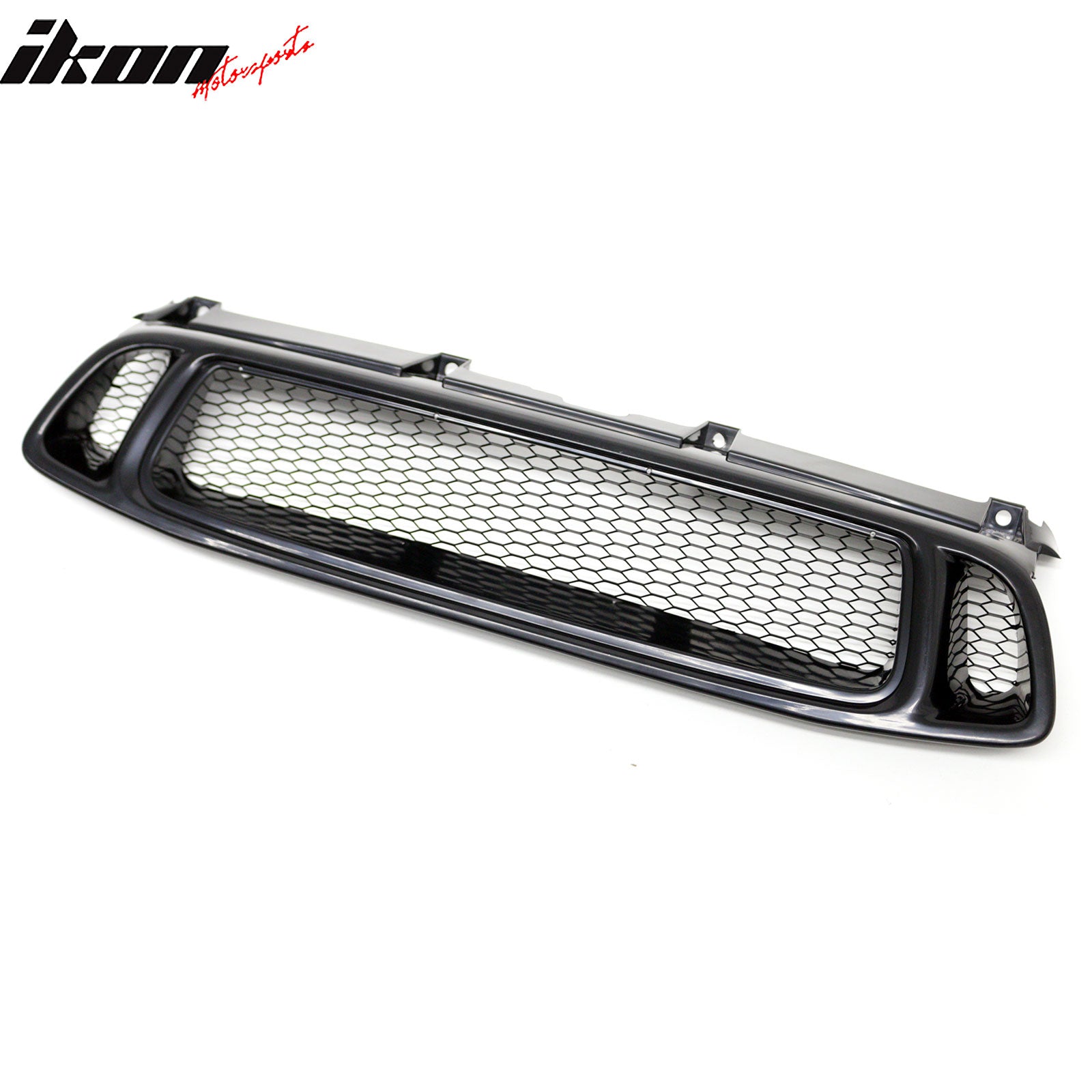 Fits 04-05 Subaru Impreza WRX STI Grille Mesh Hood Upper Grill Black Assembly