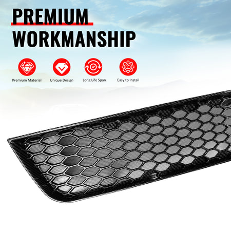 Fits 08-10 Subaru Impreza WRX STI Honeycomb Style Lower Grille Carbon Fiber Look