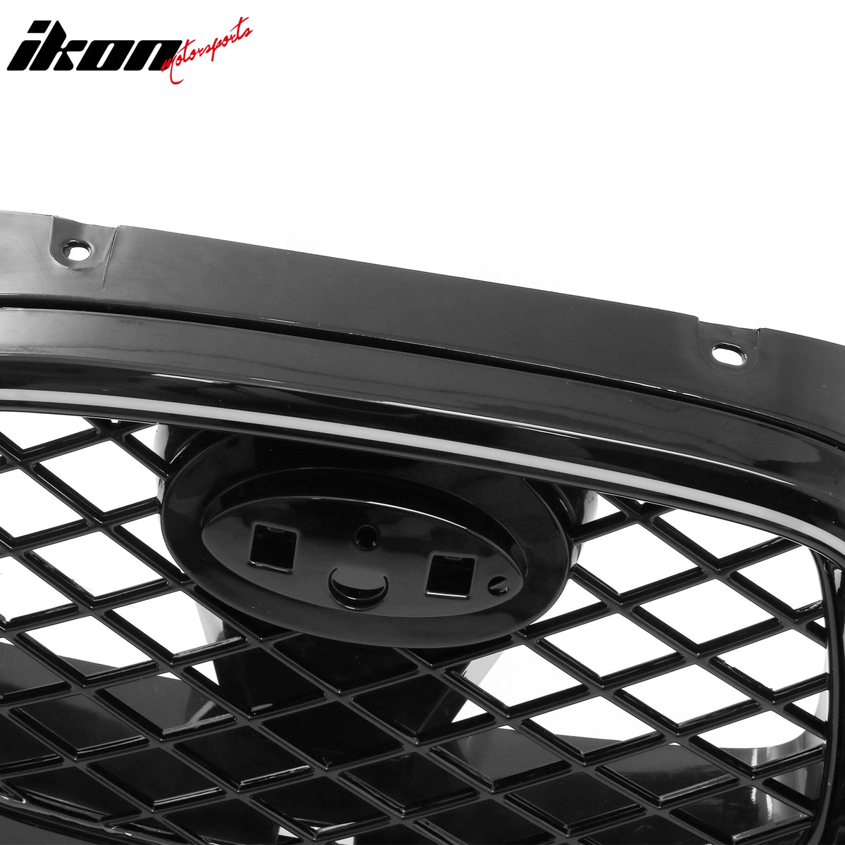 Fits 06-07 Subaru Impreza OE Style Gloss Black ABS 3PC Upper Grille w/ LED Light