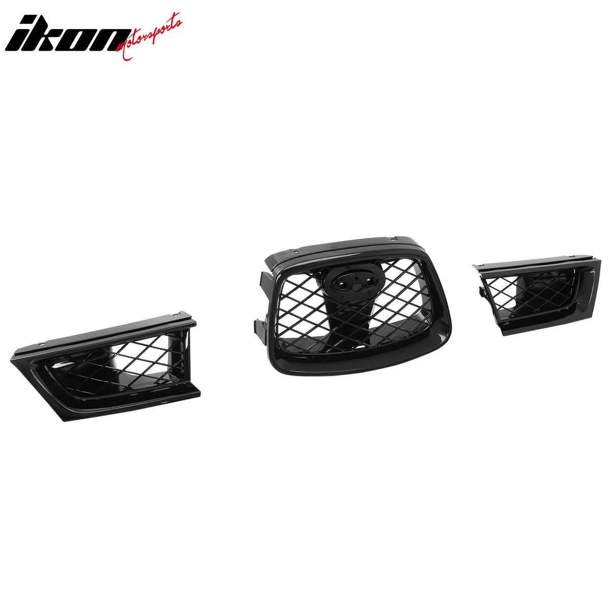 Fits 06-07 Subaru Impreza OE Style Front Bumper Upper Grille Gloss Black ABS 3PC