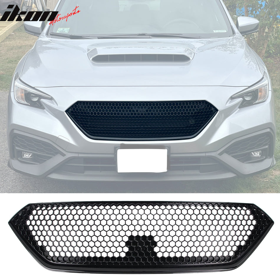 2022-2025 Subaru WRX Gloss Black Sport Style Front Bumper Grille ABS