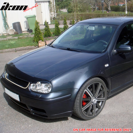 Fits 99-06 VW GOLF GTI R32 MK4 Gloss Black Mesh Style Upper Grille w/ LED Light