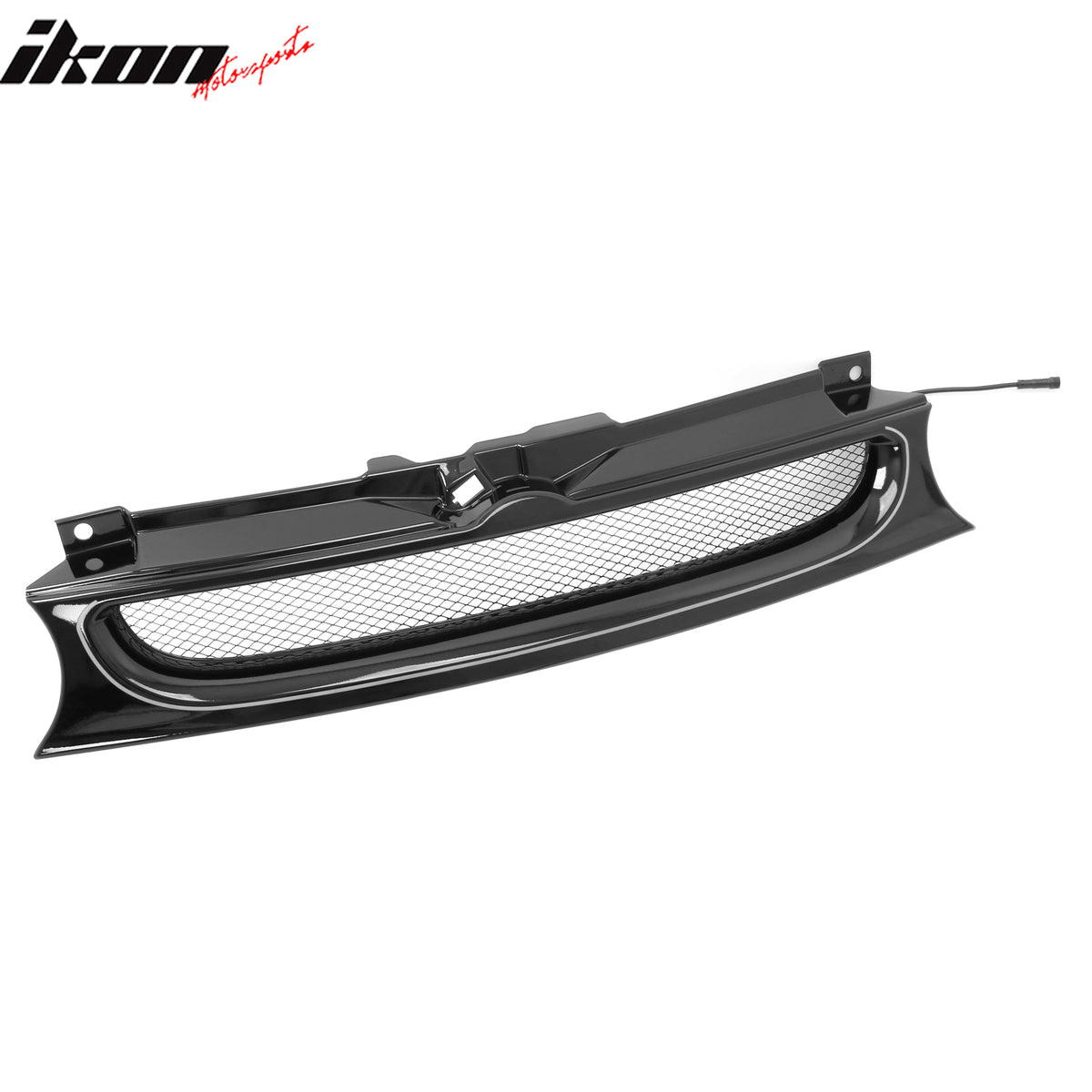 Fits 99-06 VW GOLF GTI R32 MK4 Gloss Black Mesh Style Upper Grille w/ LED Light