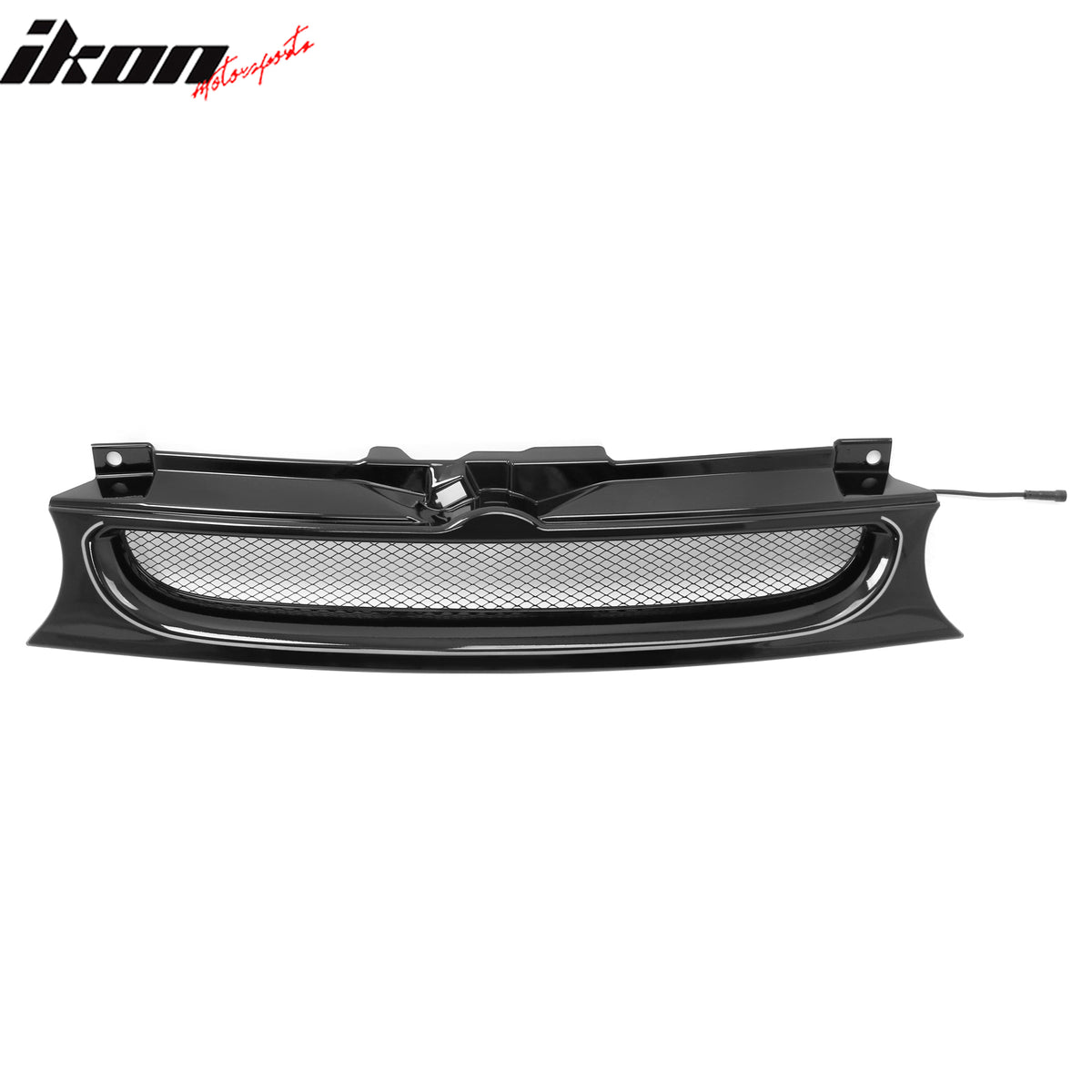 Fits 99-06 VW GOLF GTI R32 MK4 Gloss Black Mesh Style Upper Grille w/ LED Light