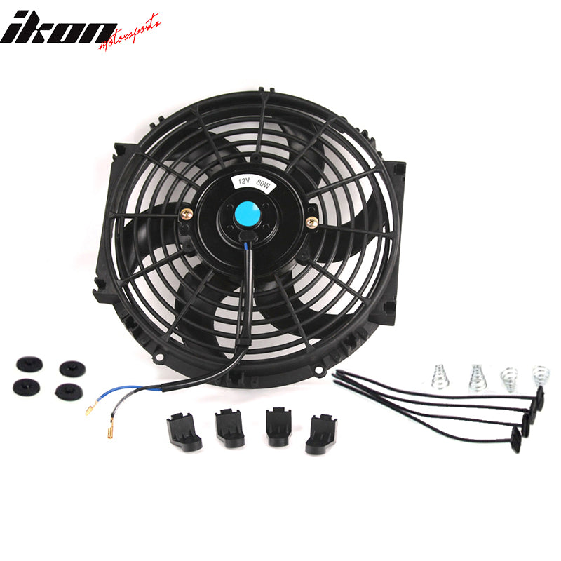 10in Pull Push Electric Radiator Engine Cooling Fan W/ Mount Kit