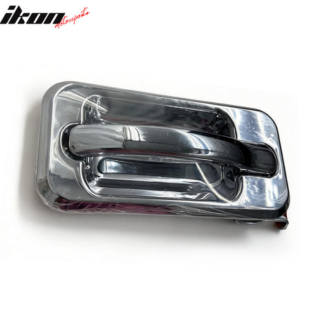 IKON MOTORSPORTS Door Handle Cover, Compatible with 2003-2009 Hummer H2, Plastic Chrome Performance Style without Key Hole Front Right Hand Door Handle Protector Cap, 1PC