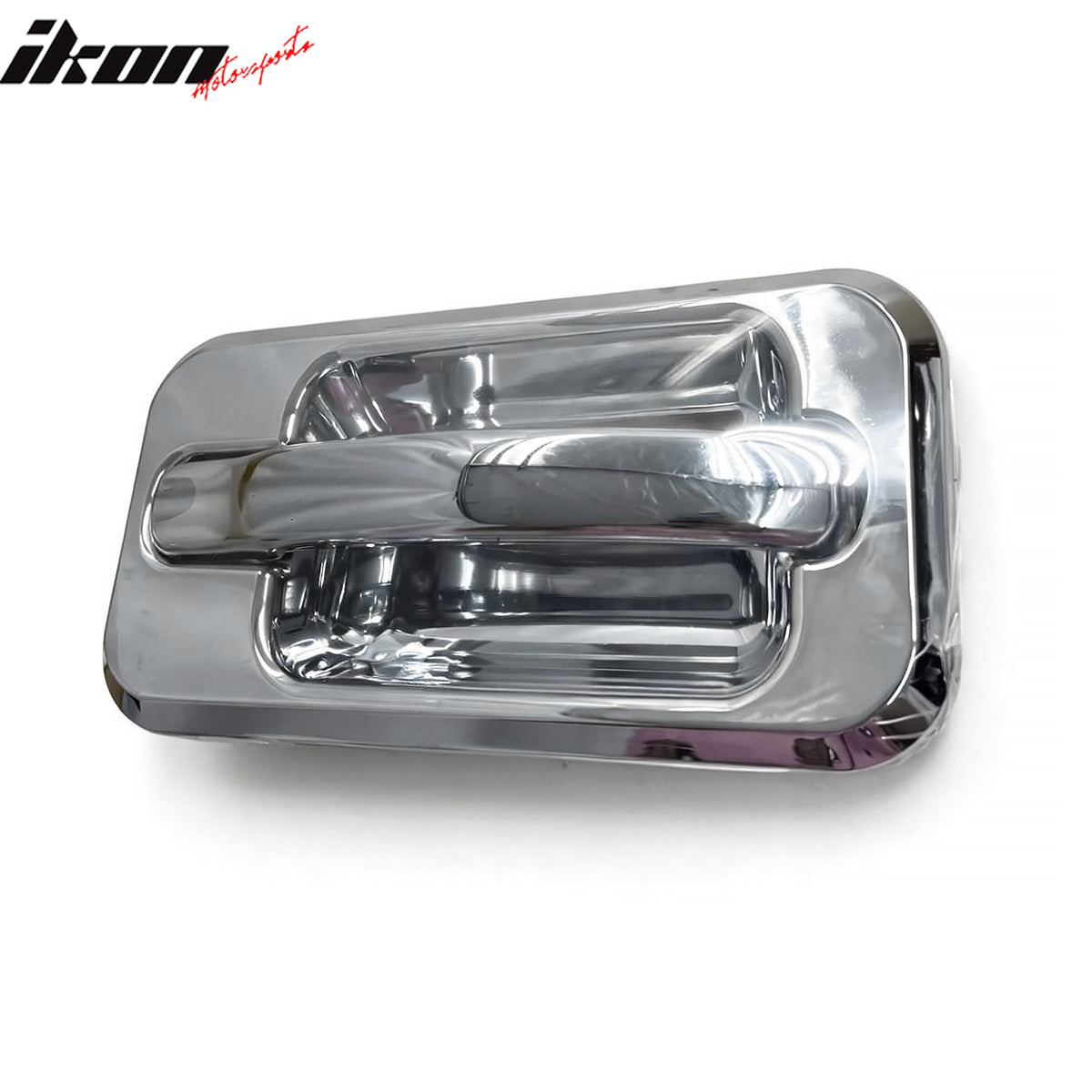 IKON MOTORSPORTS Door Handle Cover, Compatible with 2003-2009 Hummer H2, Plastic Chrome Performance Style Rear Right Hand Door Handle Protector Cap, 1PC