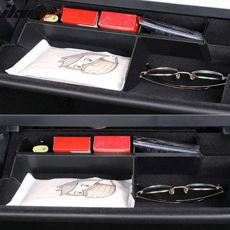 Fits 22-24 Tesla Model Y Black Glove Box Organizer Partition Plate Accessory PP