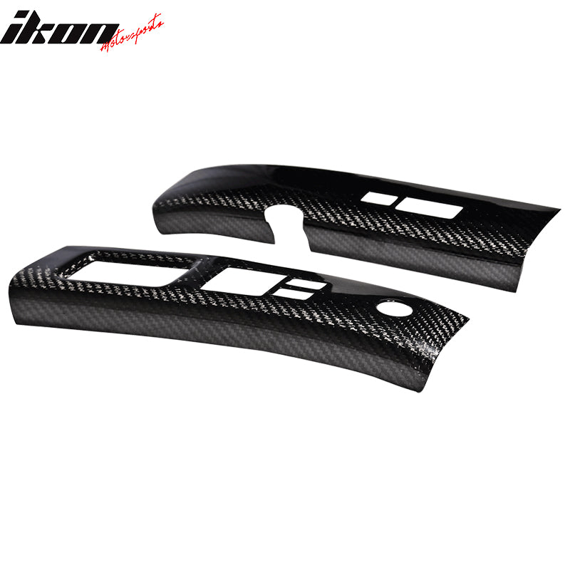 Door Switch Cover Compatible With 03-05 Nissan 350Z Z33, Carbon Fiber (CF) Interior Trim by IKON MOTORSPORTS, 2004