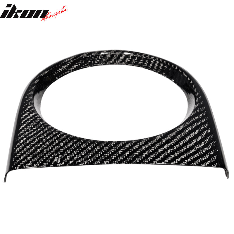 Shifter Cover Compatible With 2006-2009 Nissan 350Z, Unpainted Carbon Fiber (CF) Center Dash Trim by IKON MOTORSPORTS, 2007 2008