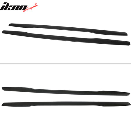 Fit 18-21 Kia Stinger Ikon Style Side Skirts Extension Unpainted Black ABS