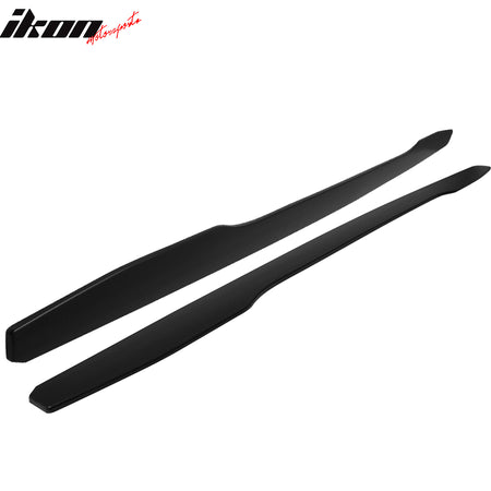 Fit 18-21 Kia Stinger Ikon Style Side Skirts Extension Unpainted Black ABS