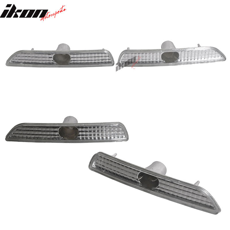 Compatible With 2010-2012 Ford Mustang Diamond Euro Bumper Lights Signal Side Marker Lamp Left Right