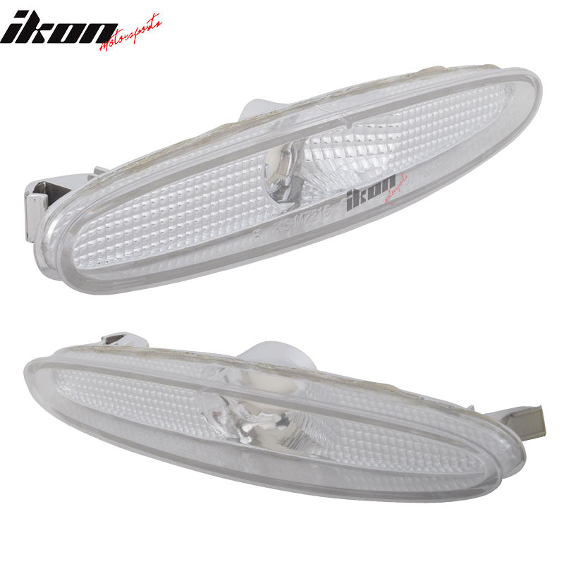 Compatible With 2004+ Mazda 6 Euro Clear Bumper Lights Side Marker Signal Lamp Left Right 2PC Pair