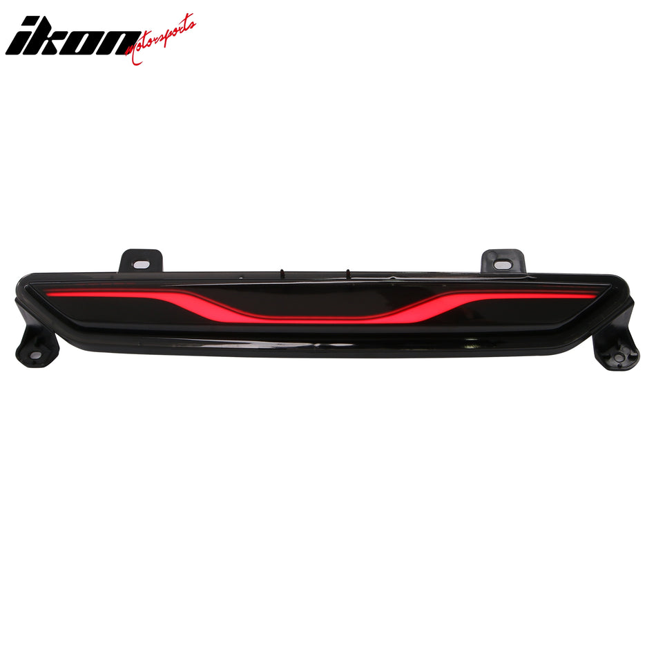 2024-2026 Ford Mustang GT-C Style Red Rear Bumper Brake Light Smoked Len ABS