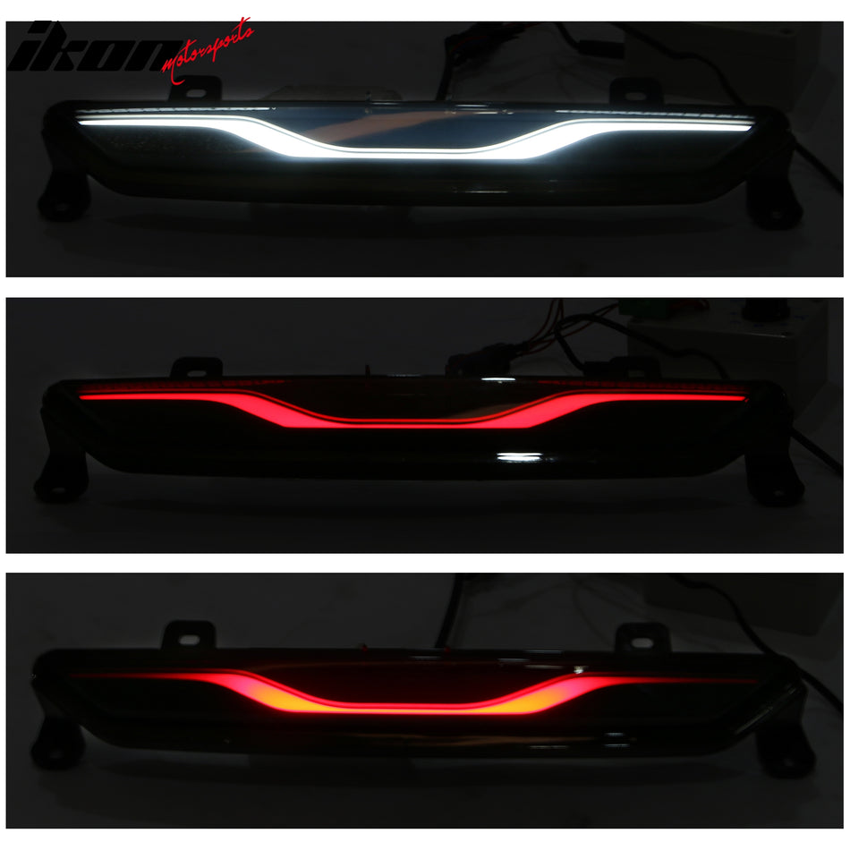 Fits 24-26 Ford Mustang GT-C Style LED ABS Rear Bumper Brake Light Smoked